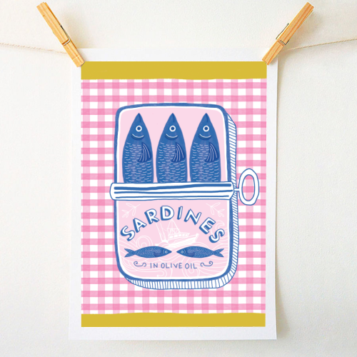 Sardines - A1 - A4 art print by The Boy and the Bear