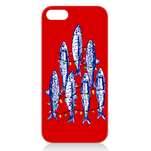 Sardines Christmas Lights - unique phone case by EZbie