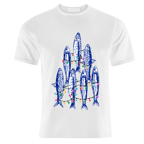 Sardines Christmas Lights - unique t shirt by EZbie