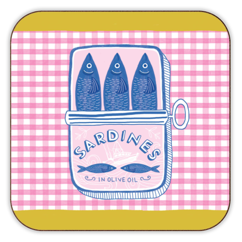 Sardines - personalised beer coaster by The Boy and the Bear