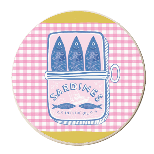 Sardines - personalised beer coaster by The Boy and the Bear