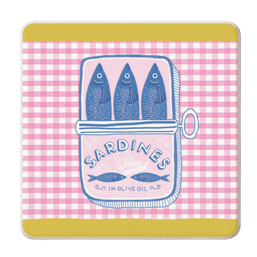 Sardines - personalised beer coaster by The Boy and the Bear