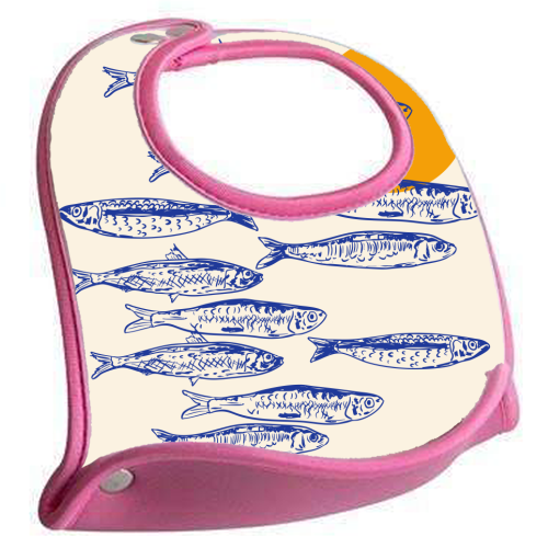 Sardines Sunset - feeding bib by EZbie