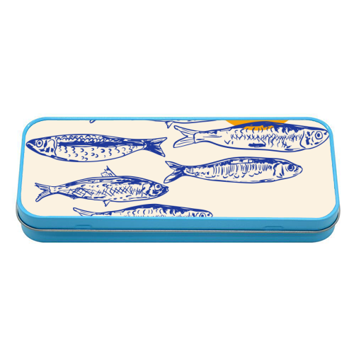 Sardines Sunset - tin pencil case by EZbie