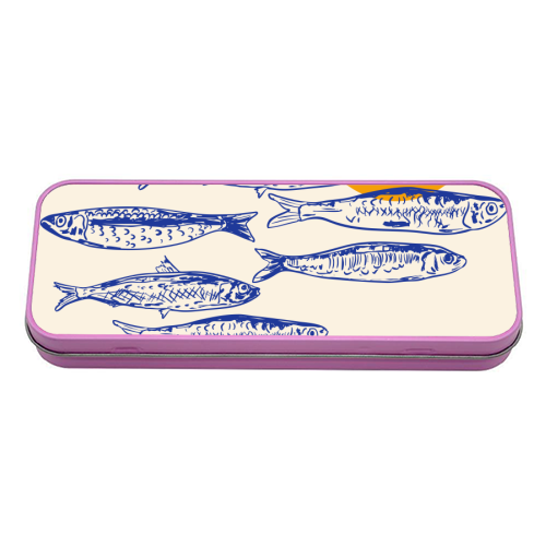 Sardines Sunset - tin pencil case by EZbie