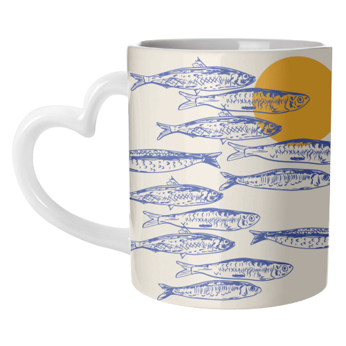 Sardines Sunset - unique mug by EZbie