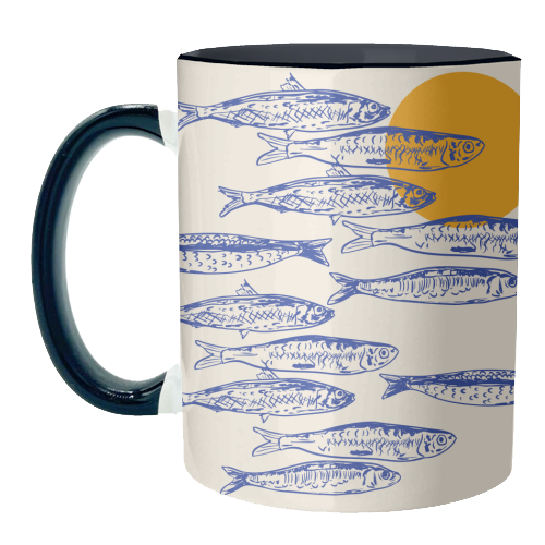 Sardines Sunset - unique mug by EZbie