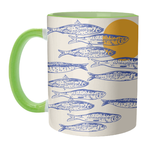 Sardines Sunset - unique mug by EZbie