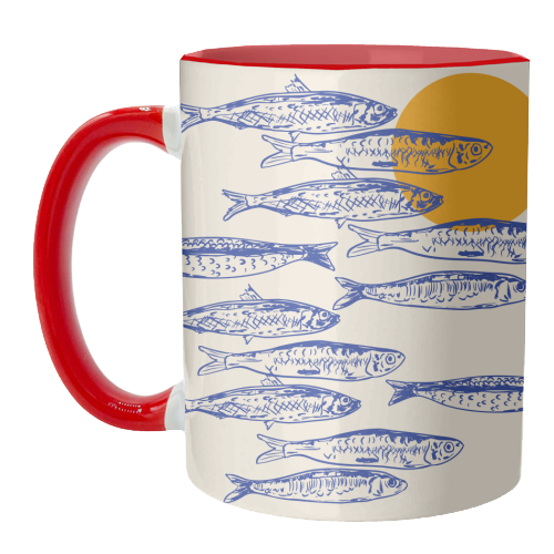 Sardines Sunset - unique mug by EZbie