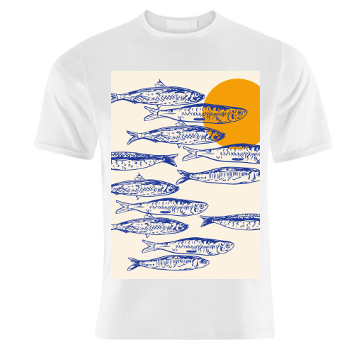 Sardines Sunset - unique t shirt by EZbie