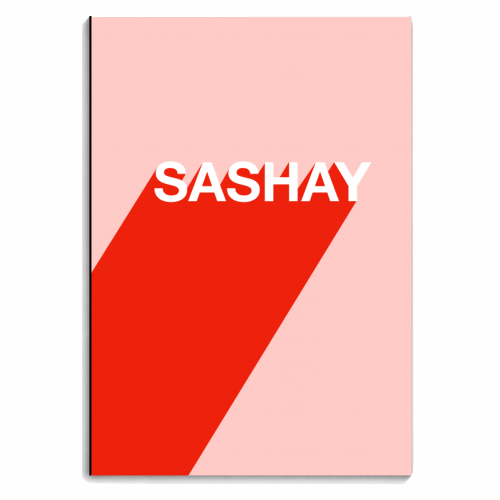 Sashay Typographic Design - personalised A4, A5, A6 notebook by Adam Regester