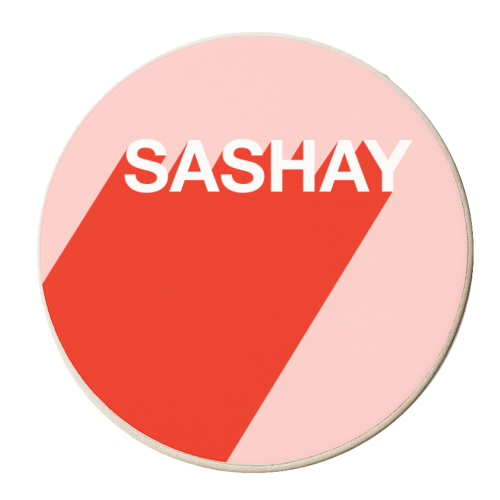 Sashay Typographic Design - personalised beer coaster by Adam Regester