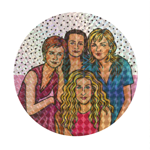 SATC Girls - Circle Sticker by Ms Doodle