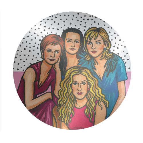 SATC Girls - Circle Sticker by Ms Doodle