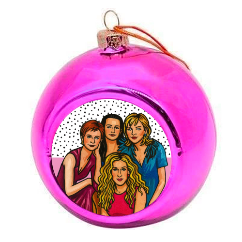 SATC Girls - colourful christmas bauble by Ms Doodle