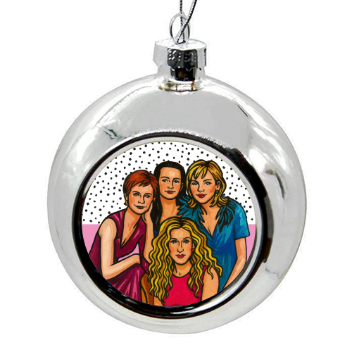 SATC Girls - colourful christmas bauble by Ms Doodle