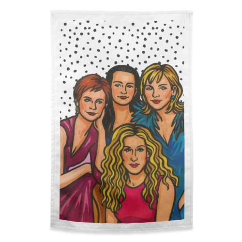 SATC Girls - funny tea towel by Ms Doodle