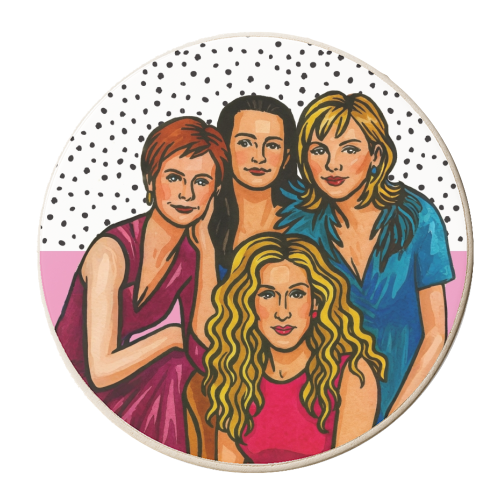 SATC Girls - personalised beer coaster by Ms Doodle