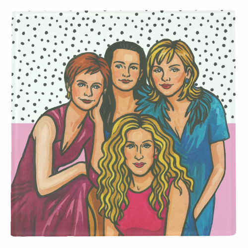 SATC Girls - personalised beer coaster by Ms Doodle