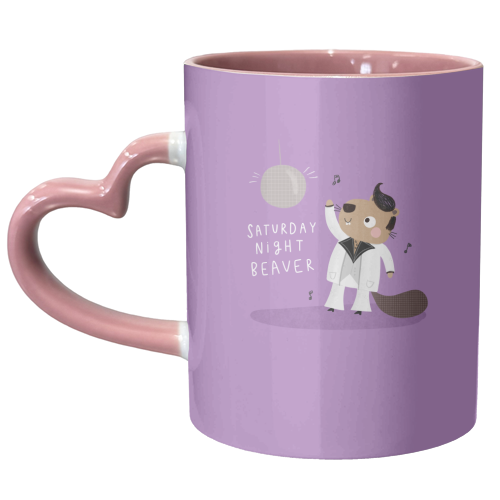 Saturday Night Beaver! - unique mug by Jess Moorhouse