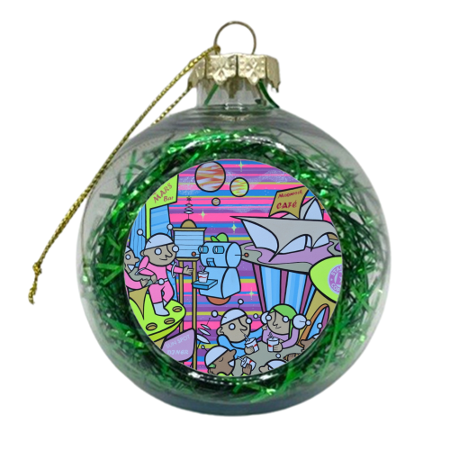 Saturn's best Milky Way Shakes at the Grillenium Falcon - xmas bauble by Darren Baxter