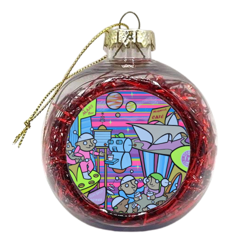 Saturn's best Milky Way Shakes at the Grillenium Falcon - xmas bauble by Darren Baxter