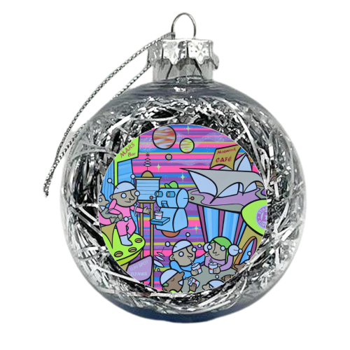 Saturn's best Milky Way Shakes at the Grillenium Falcon - xmas bauble by Darren Baxter