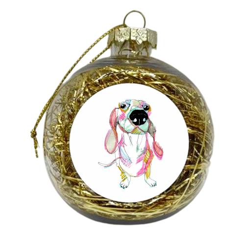 Sausage Dawg - xmas bauble by Casey Rogers