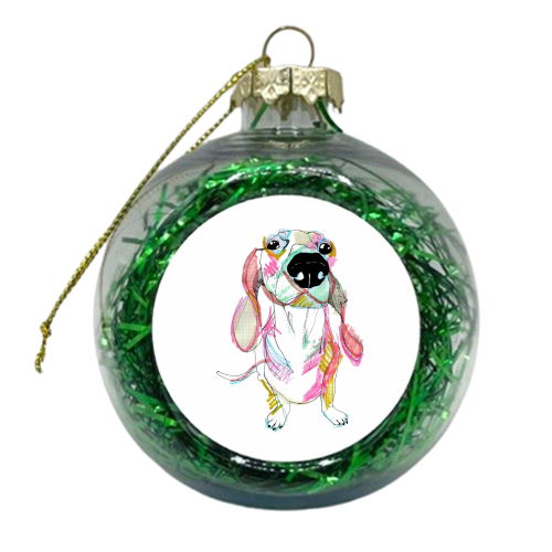 Sausage Dawg - xmas bauble by Casey Rogers