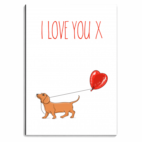 Sausage Dog Love - personalised A4, A5, A6 notebook by Adam Regester
