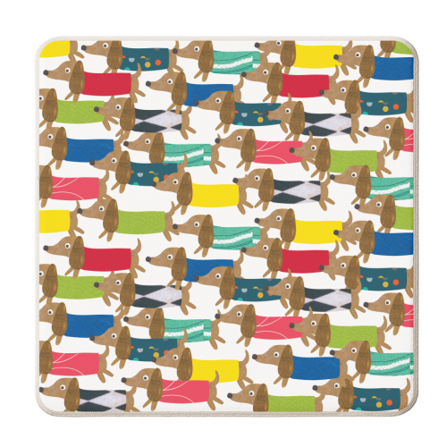 Sausage Dog - personalised beer coaster by The Boy and the Bear