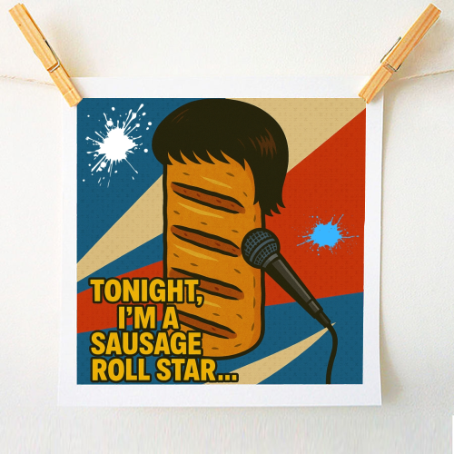 Sausage Roll Star - A1 - A4 art print by Faith Mercer