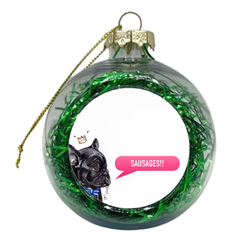 Sausages Frenchie - xmas bauble by Gaz is a Cookie