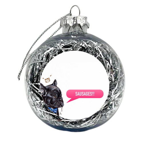 Sausages Frenchie - xmas bauble by Gaz is a Cookie