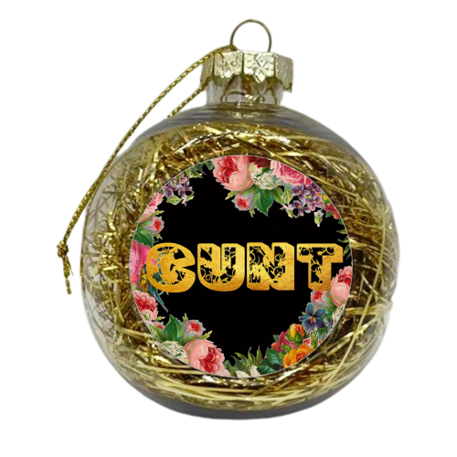 Say It With Flowers - xmas bauble by Wallace Elizabeth