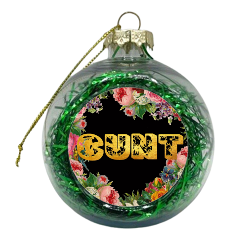 Say It With Flowers - xmas bauble by Wallace Elizabeth