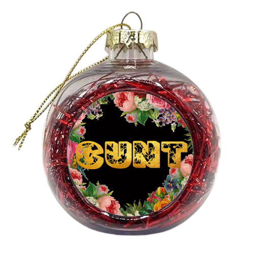 Say It With Flowers - xmas bauble by Wallace Elizabeth
