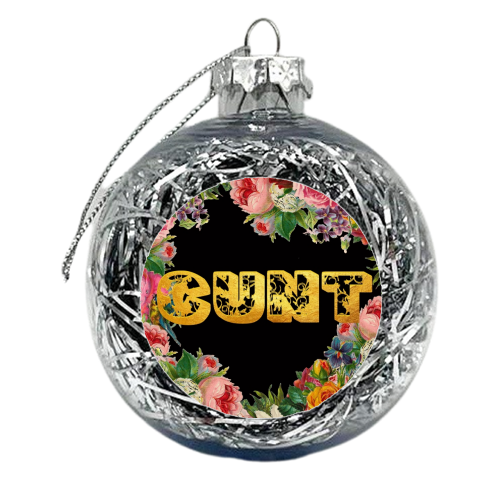 Say It With Flowers - xmas bauble by Wallace Elizabeth