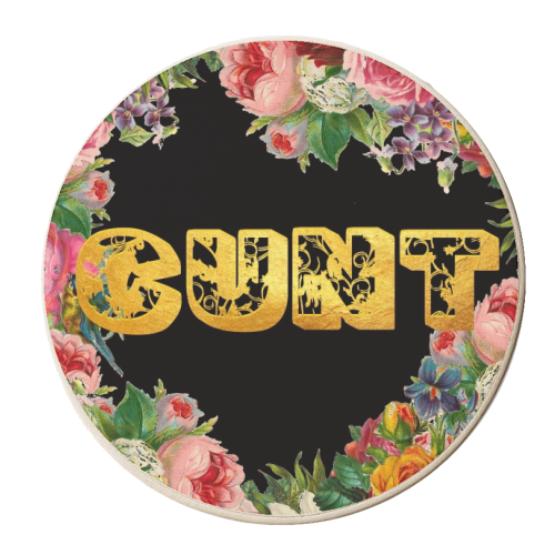 Say It With Flowers - personalised beer coaster by Wallace Elizabeth