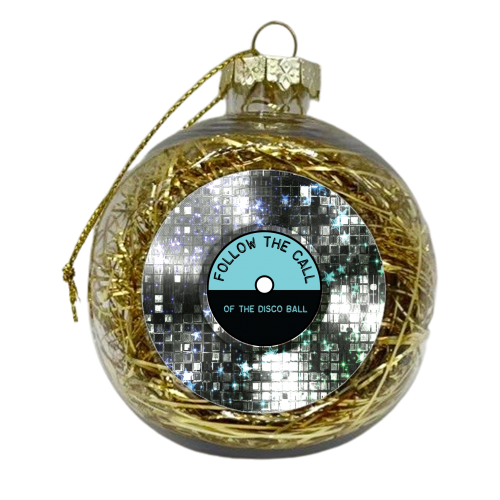 Say it with Vinyl Disco - Silver - xmas bauble by Luxe and Loco