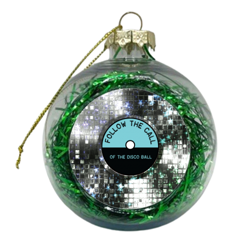 Say it with Vinyl Disco - Silver - xmas bauble by Luxe and Loco