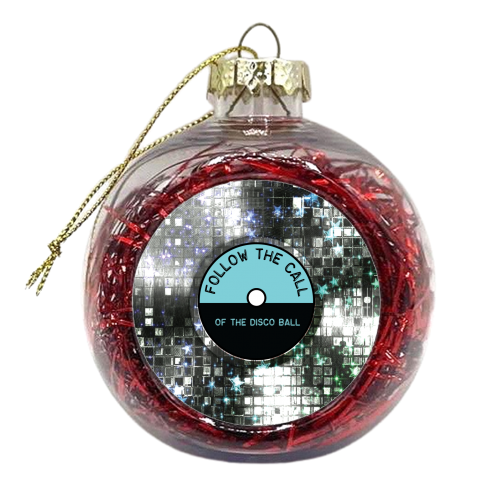 Say it with Vinyl Disco - Silver - xmas bauble by Luxe and Loco