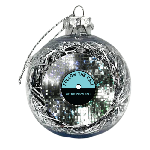 Say it with Vinyl Disco - Silver - xmas bauble by Luxe and Loco
