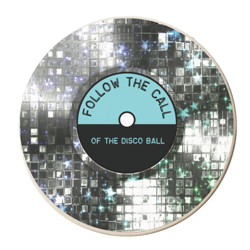 Say it with Vinyl Disco - Silver - personalised beer coaster by Luxe and Loco