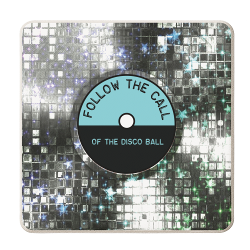Say it with Vinyl Disco - Silver - personalised beer coaster by Luxe and Loco