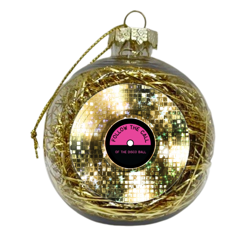 Say It with Vinyl: I Came To Disco - Gold - xmas bauble by Luxe and Loco