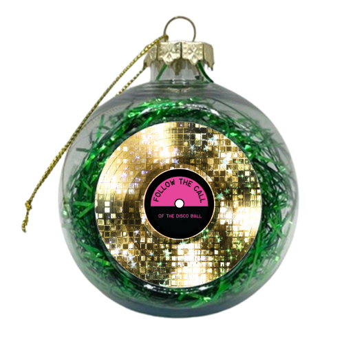 Say It with Vinyl: I Came To Disco - Gold - xmas bauble by Luxe and Loco
