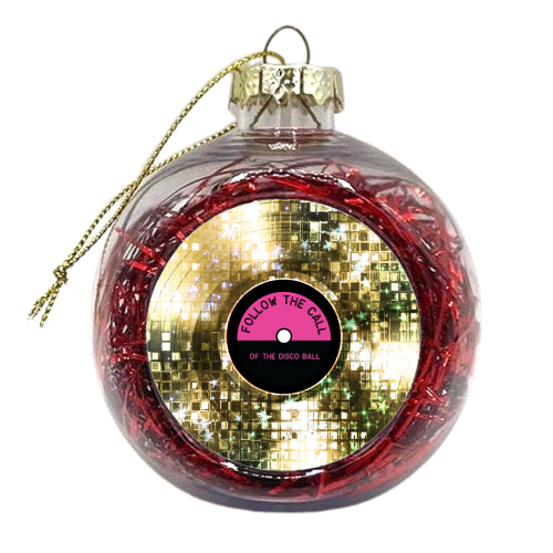 Say It with Vinyl: I Came To Disco - Gold - xmas bauble by Luxe and Loco