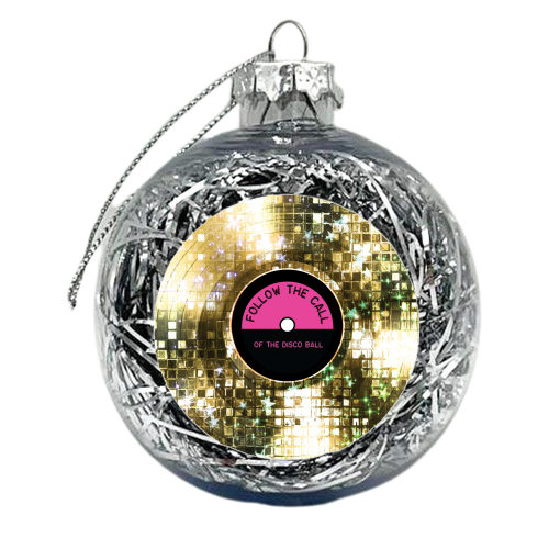 Say It with Vinyl: I Came To Disco - Gold - xmas bauble by Luxe and Loco