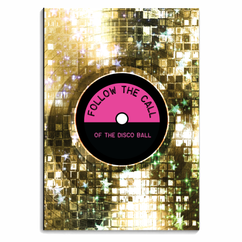 Say It with Vinyl: I Came To Disco - Gold - personalised A4, A5, A6 notebook by Luxe and Loco